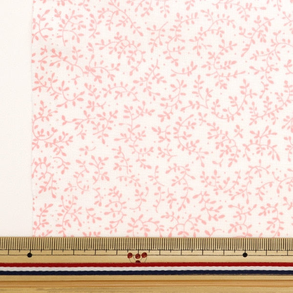 [From quantity 5] Fabric 『Sheeting Minoleff pink NO-LEEFS-A]