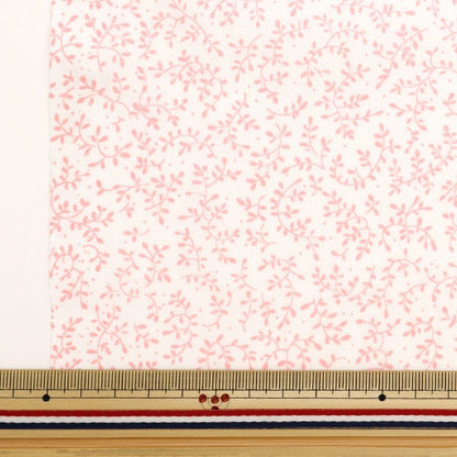 [From quantity 5] Fabric 『Sheeting Minoleff pink NO-LEEFS-A]