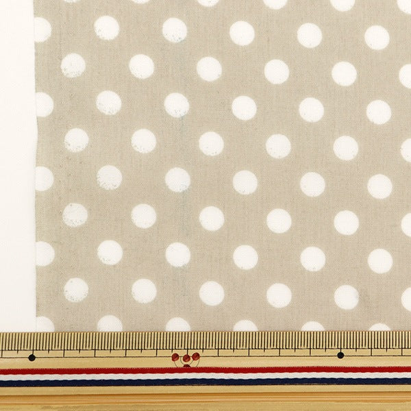 [From quantity 5] Fabric "TC Broad Dot Beige Not-DOTM-A"