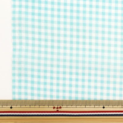 [From quantity 5] Fabric "TC Broad Check Light Blue Not-Ches-B"