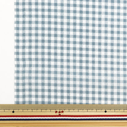 [De la quantité 5] tissu "TC Broad Check Blue Blue Green Not-CHES-C"