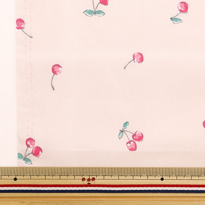 [From quantity 5] Fabric 『Sheeting Cherry pink no-cher-b]