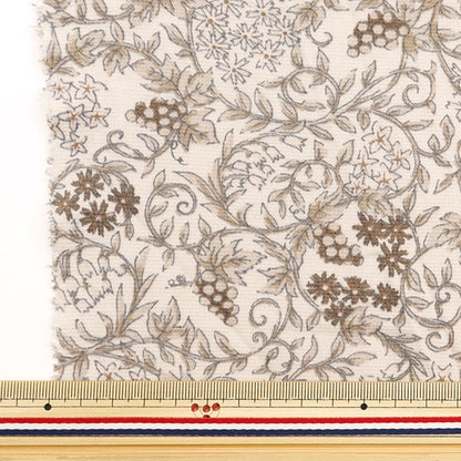 [De la cantidad 5] Fabric "Vina de estampado de punto de calo que absorbe la humedad Ivy Brown KN23-Vn-Br" [Original de Yuzawaya]