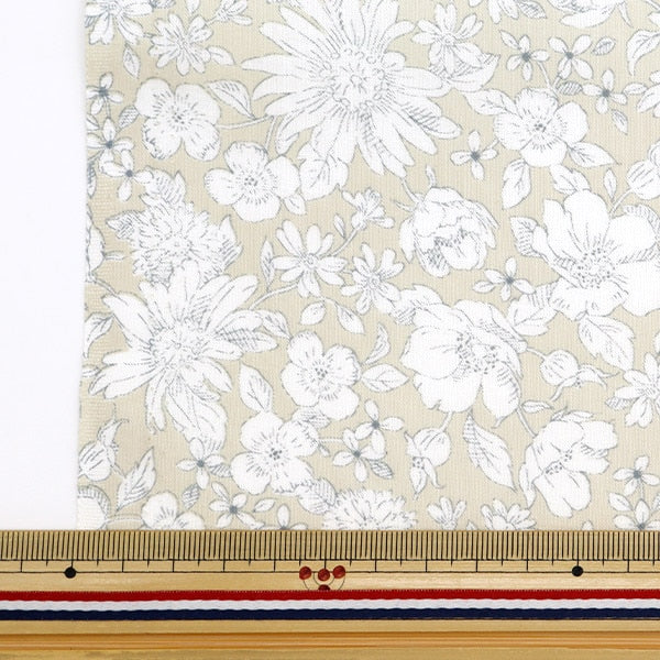 [الكمية من 5] قماش "Sheeting Sketch Flower Beige NO-FLLI1-A"