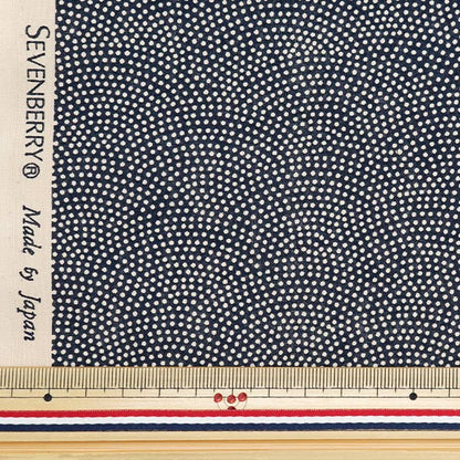 [From quantity 5] Fabric 『Sheeting Japanese toning pattern shark Komon Kon blue 88222-10-8]