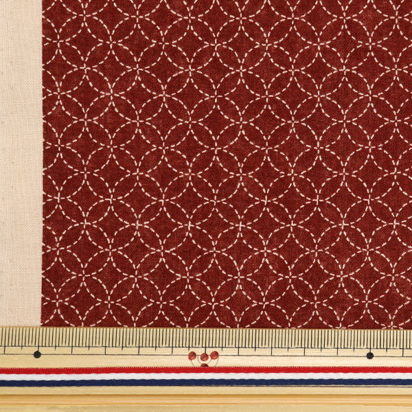 [From quantity 5] Fabric 『Sheeting Treasure Red 88222-11-6]