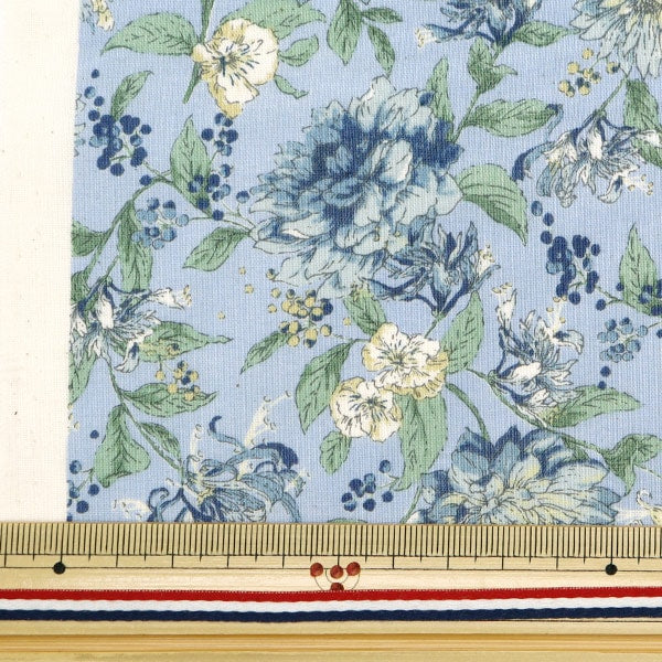 [From quantity 5] Fabric 『Scare Print Dahlia Blue 83056-1-4]