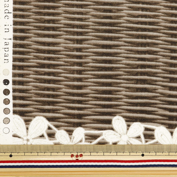 [De la quantité 5] Tissu "Ox Race x Panier Bordeau Bypa-41010-2b" Kokka Cocka