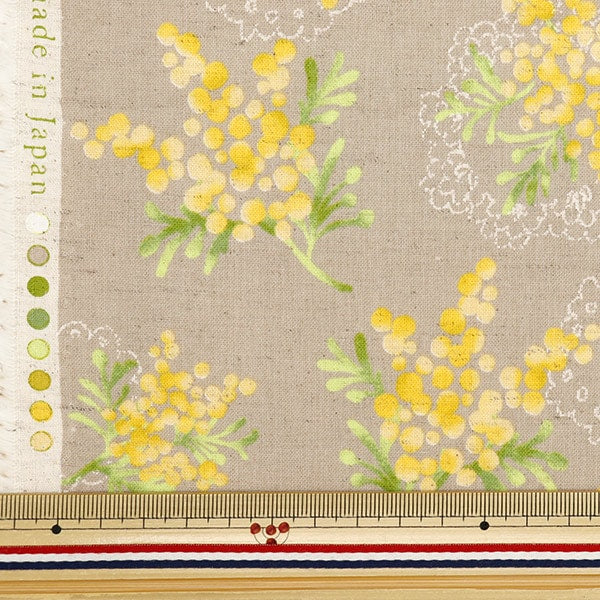 [Dalla quantità 5] tessuto "sedute di lino di cotone Mimoza bouquet pattern b yka-19040-1b" kokka cocka