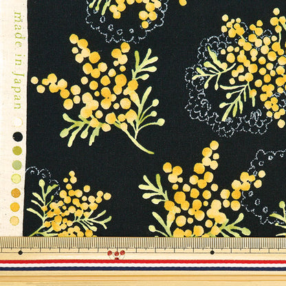 [From quantity 5] Fabric "Cotton linenSheeting MIMOZA Bouquet pattern d YKA-19040-1D] KOKKA