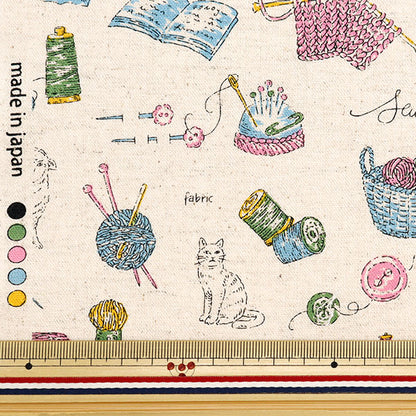 [De la cantidad 5] Fabric "Cotton Hee Canvas Garden Garden Multi Clcasew-Mix"