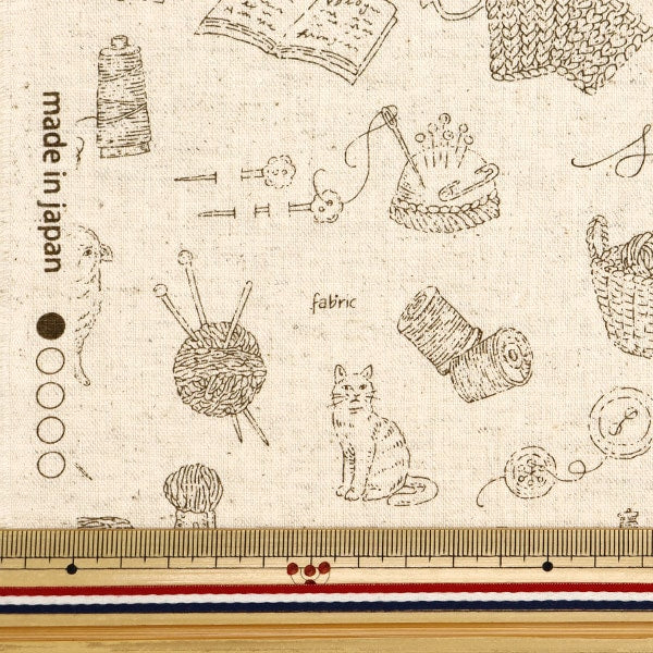 [From quantity 5] Fabric "Cotton hemp canvas sewing garden light brown brown CLCASEW-LBR"