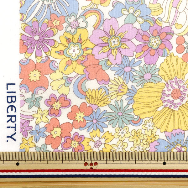 [De 5] tela "Liberty Fabric Tanalone Rain Bow Garden 3634107-24cu" Libertad Japón Libertad Japón