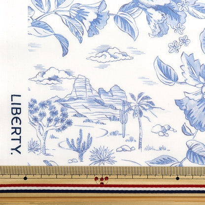 [Dalla quantità 5] tessuto "Liberty Fabric Tanalone Delft Legoon 3634135-24AU" Liberty Giappone Liberty Giappone