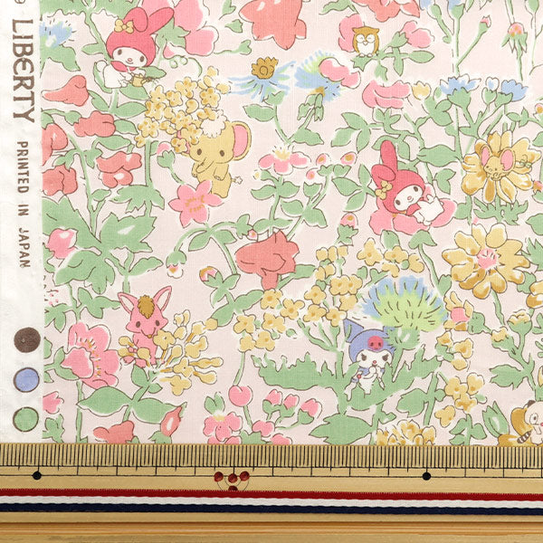 [From quantity 5] Fabric "Liberty Fabric Tana lawn My Melody Party Pink DC30716-J24A]Yuzawayaoriginal】