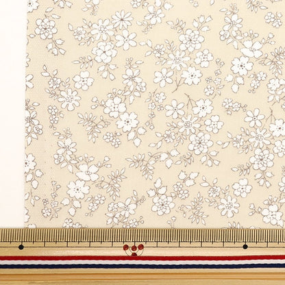 [De la quantité 5] tissu "Sketing Sketch Flower Mini Natural No-Fllis-A"