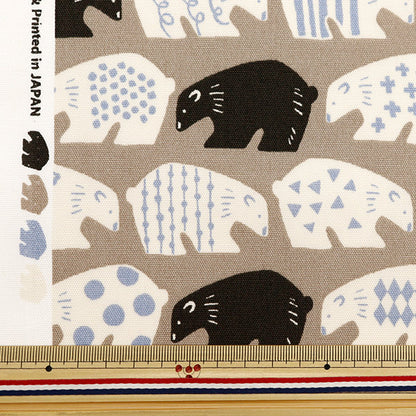 [De la cantidad 5] Fabric "Ox Bear Patrón de luz beige OX35902-2B"