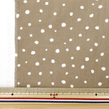 [수량 5에서] 천・원단 "21W 코듀로이 소프트 가공 Dalmatian Pattern Beige Cor21p-DM-BE"