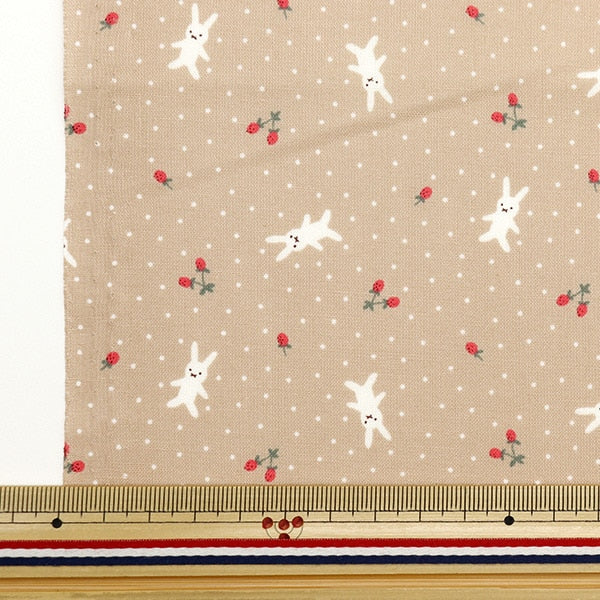 [De la quantité 5] tissu "poprine homy collection lapin dh11989s-i"