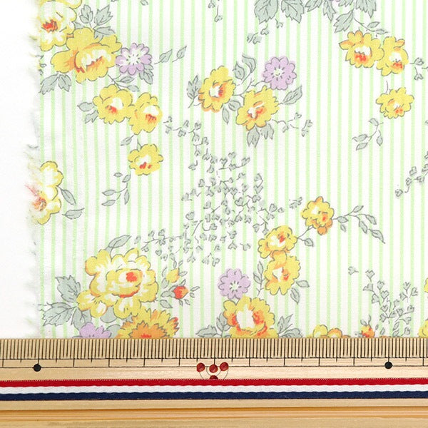 [De 5] Fabric "Liberty Fabric Tanalone Lydy Stripe DC33558-YE" Libertad Japón Libertad Japón