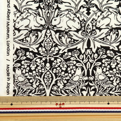 [De la quantité 5] tissu "feuille v & a frère lapin noir va10013-e"