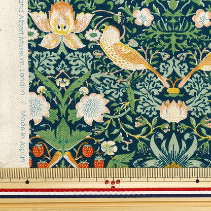 [De la quantité 5] tissu "Coton hee toile v & a Strawberry Thief Green VA10018-D"