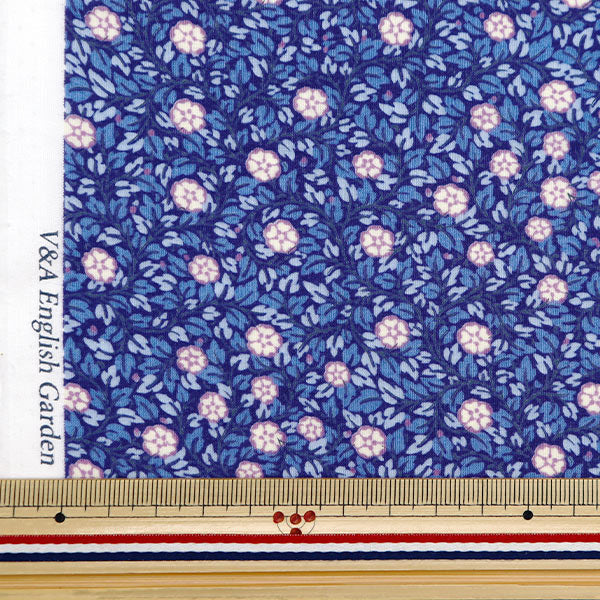 [From quantity 5] Fabric 『Lawn V & A Rose Bush Blue VA10020-E]