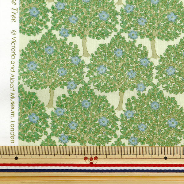 [De la quantité 5] Tissu "prêt v & a Rone Tree Green VA10021-C"