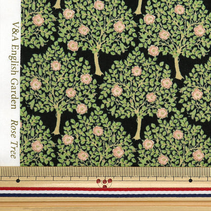 [De la quantité 5] tissu "Lone V & A Roses Tree Black VA10021-E"