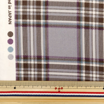 [From quantity 5] Fabric "Shirt Call Ten Print Check Pattern Purple AP35403-3D"