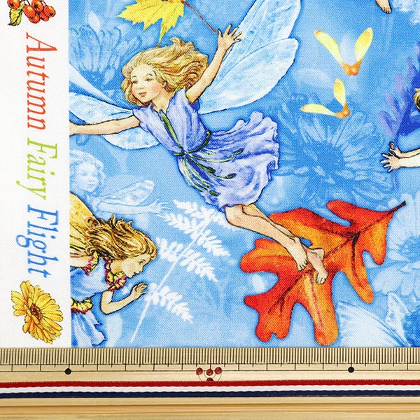 [From quantity 5] Fabric "USA Cotton Flower Fairies Fairy Pattern DDC1523-BLUEB"