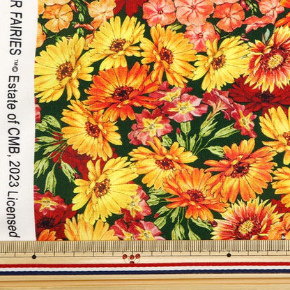 [Aus Menge 5] Stoff "USA Baumwollblume Feen Blumenmuster DDC1525-SAFFR"