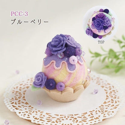 Aiguille à feutrerKit "Sweets Pink Cushion Blearry PCC-3" Sun Felt Sunfeld