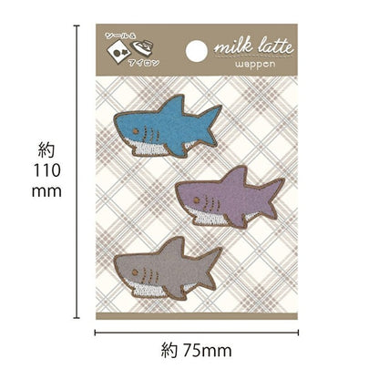 Aufnäher "Milch Latte (Milch Latte) Aufnäher Shark-Kun MLW-14]
