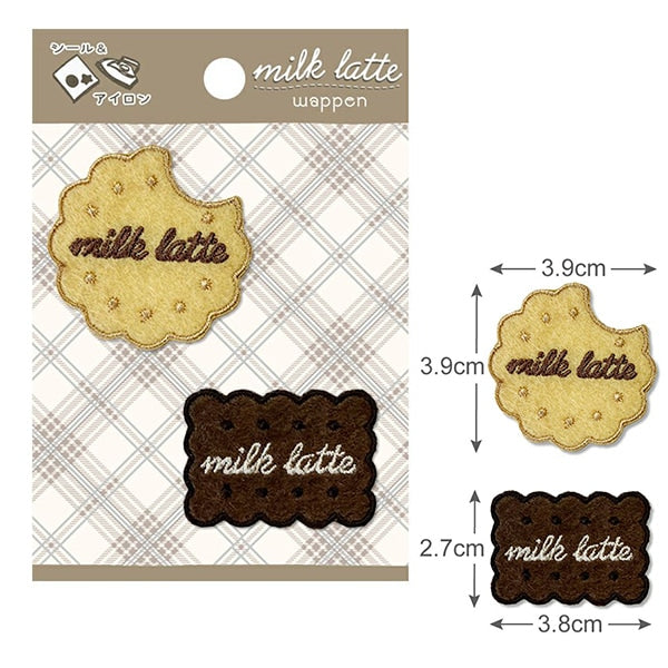 Aufnäher "Milch Latte (Milch Latte) Aufnäher Keks MLW-28]