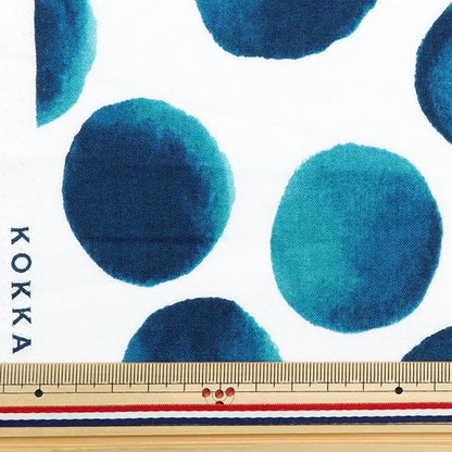 [From quantity 5] Fabric 『SheetingAngel Soft Processing NOVA Watercolor Dot 2 NSE-WAD2-BL] KOKKA