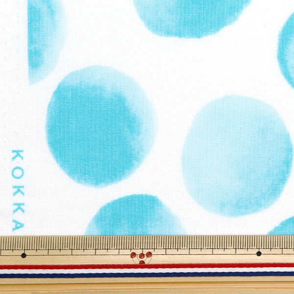 [From quantity 5] Fabric 『SheetingAngel Soft Processing NOVA Watercolor Dot 2 NSE-WAD2-AQ] KOKKA