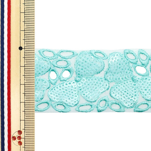 [Из количества 5] ремесленникОтделка "2024 Отделка для индийской вышивки Белый x зеленый 3670b"