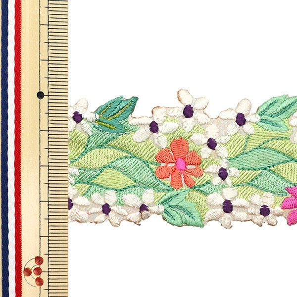 [Dalla quantità 5] artigianatoTrim "2024 Rifiniture per ricamo indiano Beige x giallo 3686d"