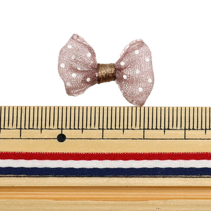 Parti di artigianato "Mini Nasbbon Parti Tulle Kusumi Pink X White Dot Yrp-5" Terai