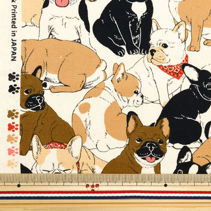 [De la cantidad 5] Fabric "Ox French Bulldog Natural OX35406-1A"