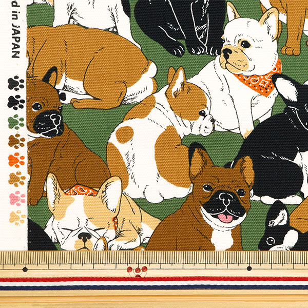 [De la cantidad 5] Fabric "Ox French Bulldog Khaki Ox35406-1c"