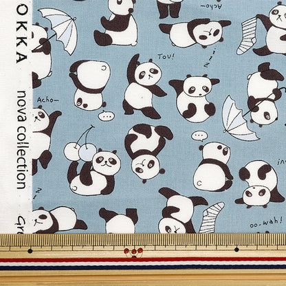 [De la cantidad 5] Fabric "Laderas Coloridas Panda Panda PANDA Azul Cocan-Pand-Bg" Kokka Cocka