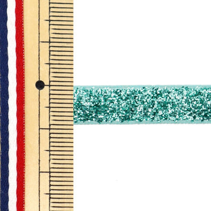 Ribbon "1 anti -selling glitterRibbon Width about 9mm x about 3m Volume Emerald 0680B-8]