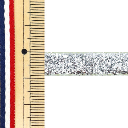 Ribbon "1 anti -selling glitterRibbon About 9mm wide x about 3m Silver 0680B-1]