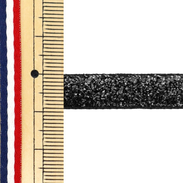 Ribbon "1 anti -selling glitterRibbon Width about 9mm x about 3m rolled black 0680B-7]