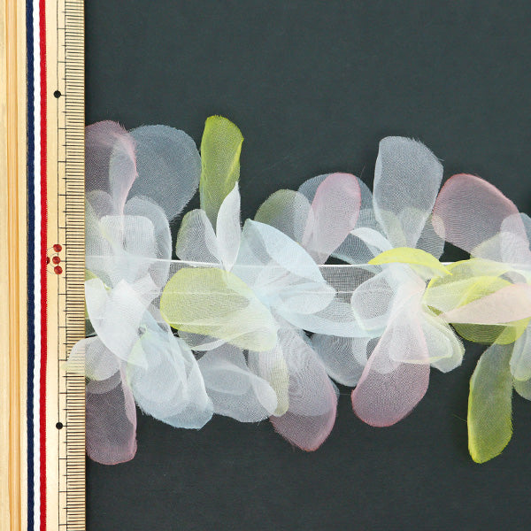 [Aus Menge 5] Besätze "Blumenmotivband Mischen Sie gelb FMC-3-Mye"