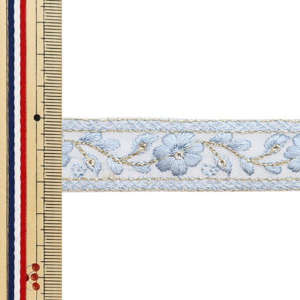 [Aus Menge 5] HandwerkBesätze 『2023 Indischer Stickereibesatz Blue X Blue 444H]