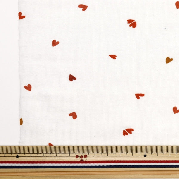 [Dalla quantità 5] Fabric "Domotex Jersey Heart Domo-Jer-1"