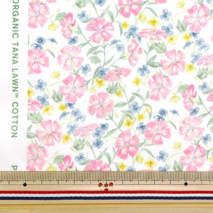 [From quantity 5] Fabric "Liberty Fabric OrganicTana lawn Norfolk Garden 157J908-D] Liberty Japan